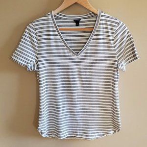Ann Taylor striped pima cotton tee sz M